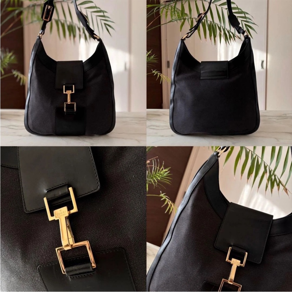 Gucci Black Hobo Bag with Gold Accents - Picture 2 of 9